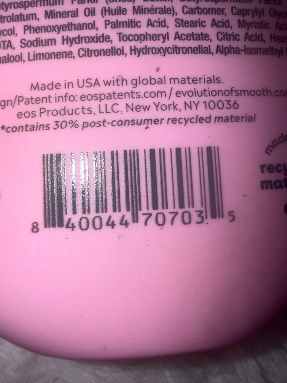 EOS body lotion, pomegranate raspberry& Buddy mist cream de pistachio
